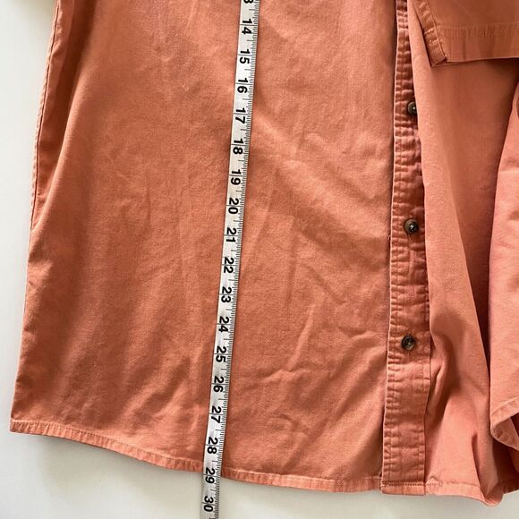 Wrangler Flex For Comfort Button Up Shirt Men's  XL Short Sleeve Orange Pockets - Picture 9 of 14